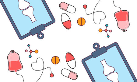 National doctor's day hand drawn backgroundのイラスト素材