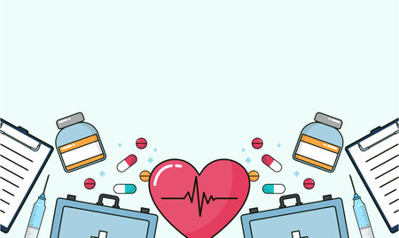 National doctor's day hand drawn backgroundのイラスト素材