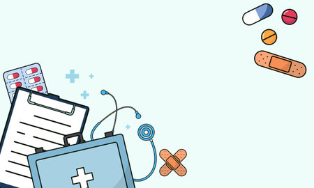 National doctor's day hand drawn backgroundのイラスト素材