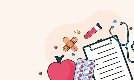 National doctor's day hand drawn backgroundのイラスト素材