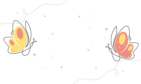 Beautiful butterfly outline backgroundのイラスト素材