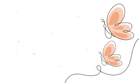 Beautiful butterfly outline backgroundのイラスト素材