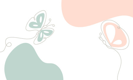 Beautiful butterfly outline backgroundのイラスト素材
