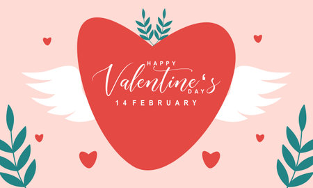 Valentine's day concept frame vector illustrationのイラスト素材