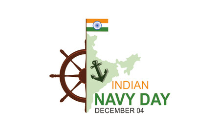 Indian Navy Day 4 December templateのイラスト素材