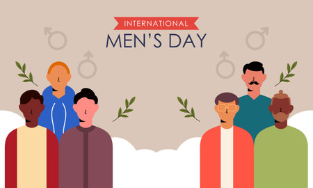 International men's day background vectorのイラスト素材