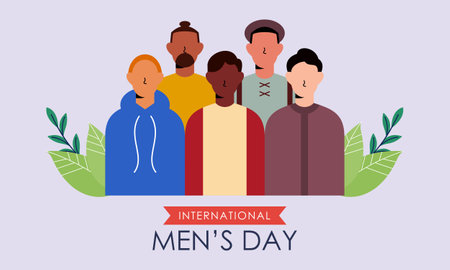 International men's day background vectorのイラスト素材