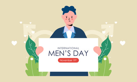 International men's day background vectorのイラスト素材