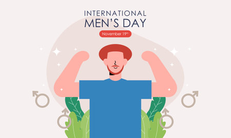 International men's day background vectorのイラスト素材