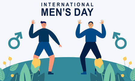 International men's day background vectorのイラスト素材