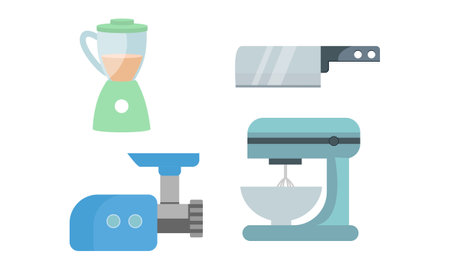 Set of kitchen equipment icon logoのイラスト素材