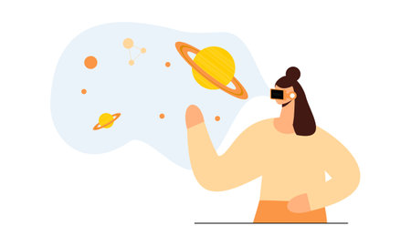 Virtual reality concept illustration vectorのイラスト素材