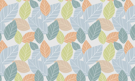 Seamless abstract leaves pattern backgroundのイラスト素材