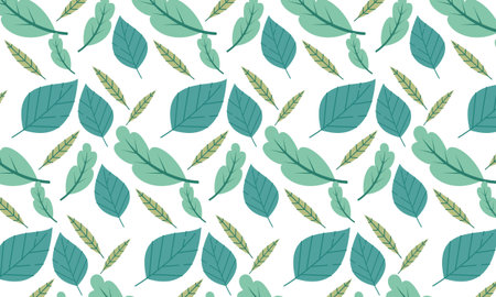 Seamless abstract leaves pattern backgroundのイラスト素材
