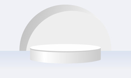 Realistic 3d cylinder pedestal podium. Product display presentationのイラスト素材