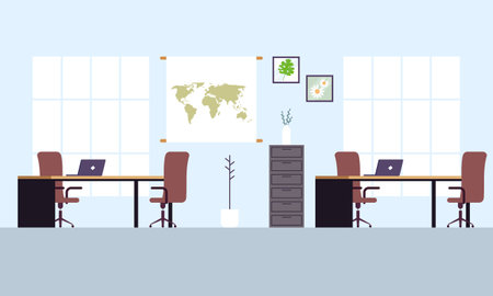 Creative workplace modern for work illustrationのイラスト素材