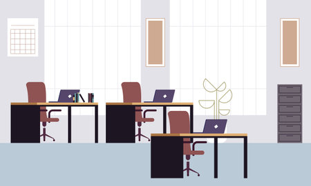 Creative workplace modern for work illustrationのイラスト素材