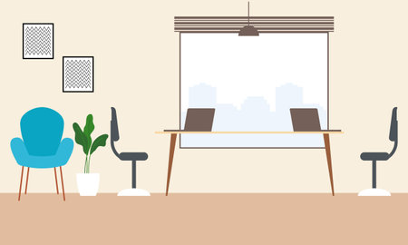 Creative workplace modern for work illustrationのイラスト素材