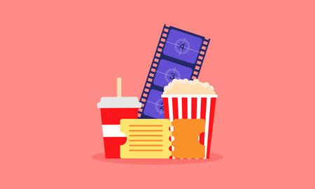 Film movie cinema theater poster vectorのイラスト素材