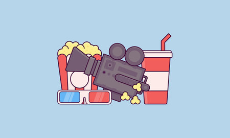 Film movie cinema theater poster vectorのイラスト素材