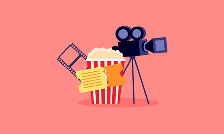 Film movie cinema theater poster vectorのイラスト素材