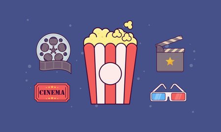 Film movie cinema theater poster vectorのイラスト素材