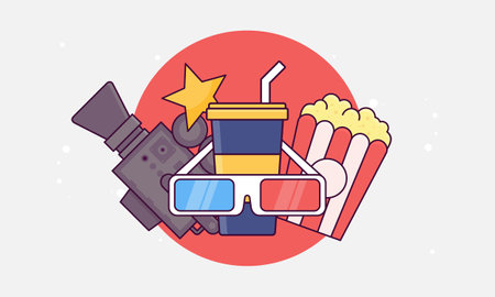 Film movie cinema theater poster vectorのイラスト素材
