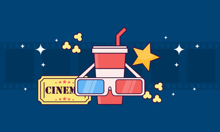 Film movie cinema theater poster vectorのイラスト素材