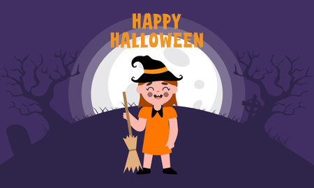 Halloween kids party. October festival posterのイラスト素材