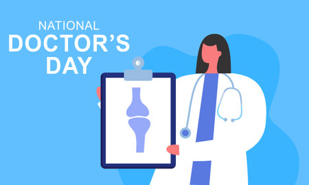 National doctor's day hand drawn backgroundのイラスト素材