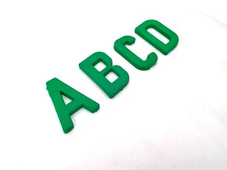 alphabet plastic capital letters isolated on  white background