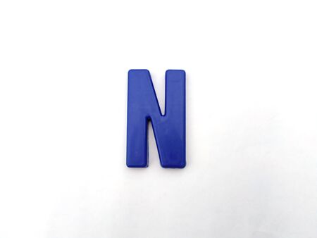 alphabet plastic capital letters isolated on  white backgroundの写真素材