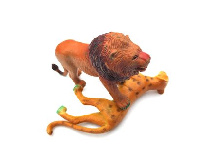 some plastic animal  isolated on white backgroundの写真素材
