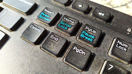 black colour computer keyboard showing some text