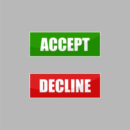 Accept or Decline Button Iconのイラスト素材