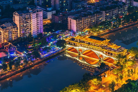 Chengdu Anshun Bridgeのeditorial素材
