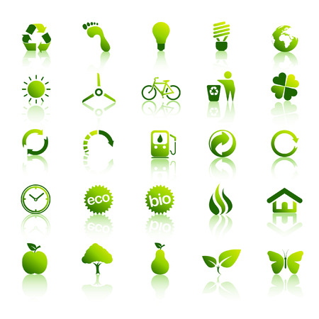 Eco green environmental icon set 2のイラスト素材