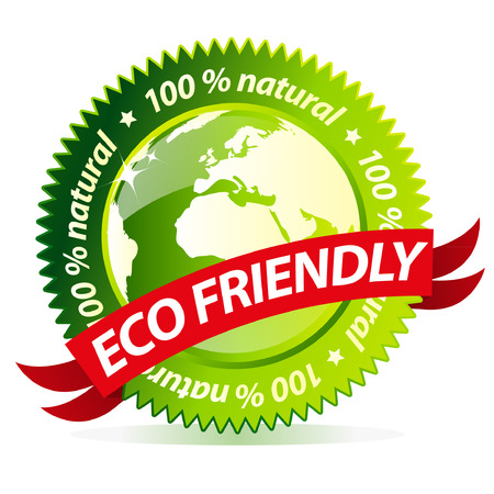 Eco friendly earth natural signのイラスト素材