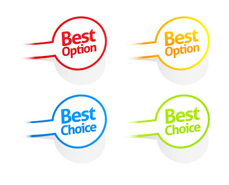 Colorful satisfaction guaranteed labels and buttonsのイラスト素材