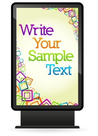 Colorful billboard sample text template のイラスト素材