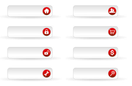 Various modern button collection のイラスト素材