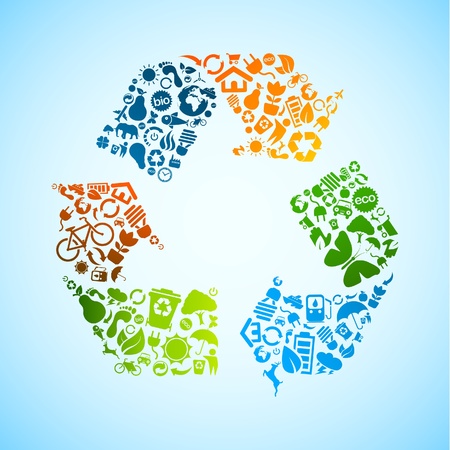 recycle icon vectorのイラスト素材