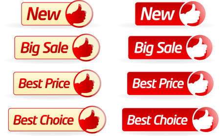 Super sale red stickersのイラスト素材