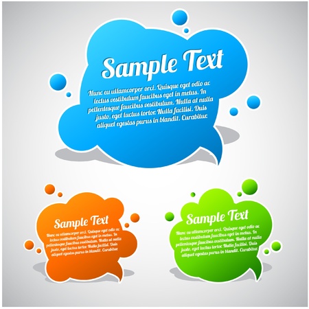 Colorful speech bubble template collectionのイラスト素材