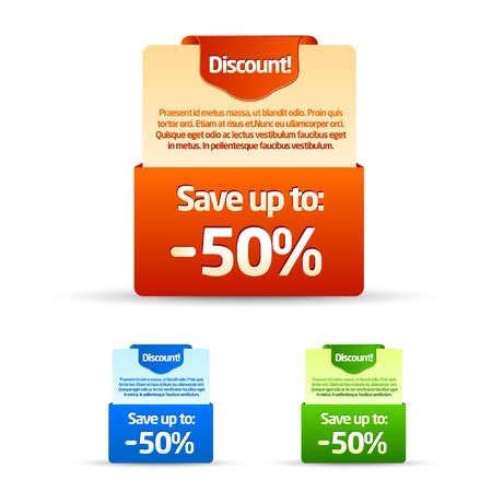 Colorful Save up to banners and adsのイラスト素材