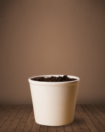 Flowerpot with empty spaceの写真素材