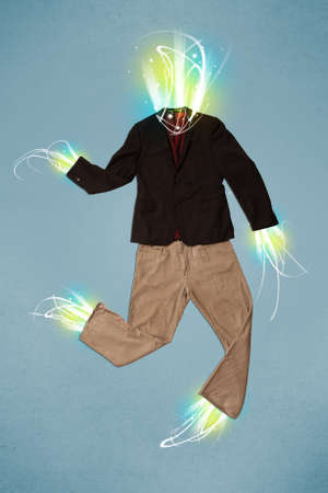 Energy light beam in casual clothes concept
