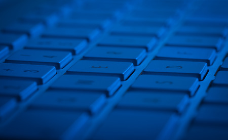 Computer keyboard close-up with empty space