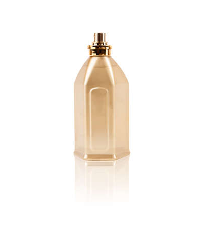 women's perfume in beautiful bottle isolatedの写真素材