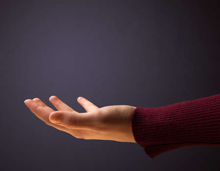 Woman presenting empty space